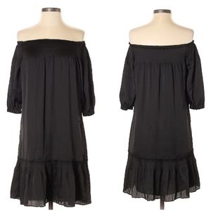 WHBM off the Shoulder Black Dress
